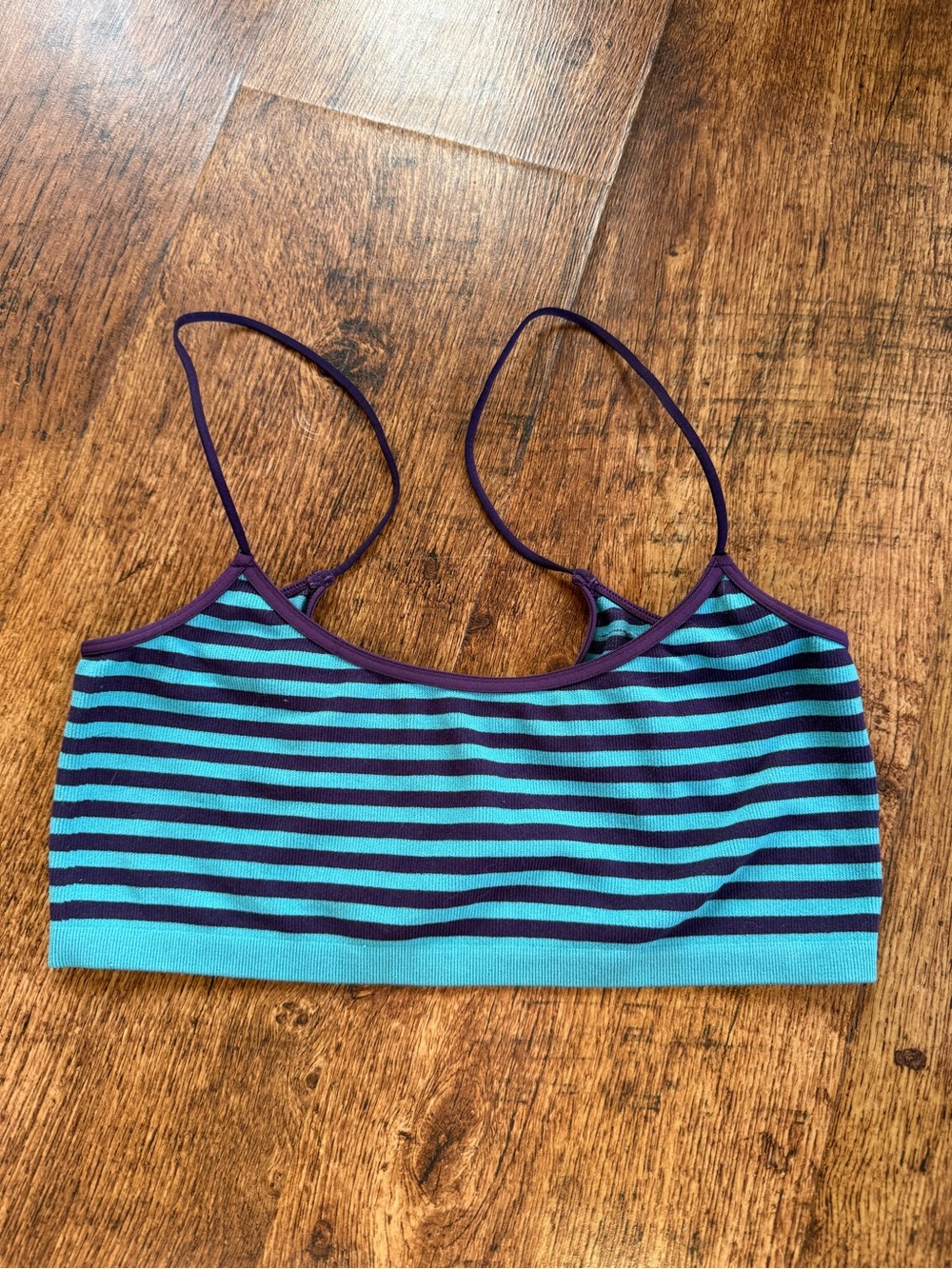Urban Outfitters Out From Under Blue/Purple Striped Bralette Sz XL